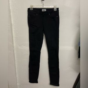Paige straight legged black jeans size 27